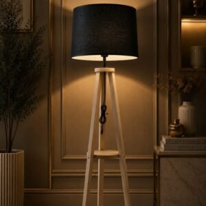 Scandinavian Oak Floor Lamp