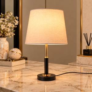 Noir Gold Table Lamp - Crystal Decor Pakistan
