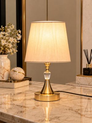 Crystal Aura Gold Table Lamp - Crystal Decor Pakistan